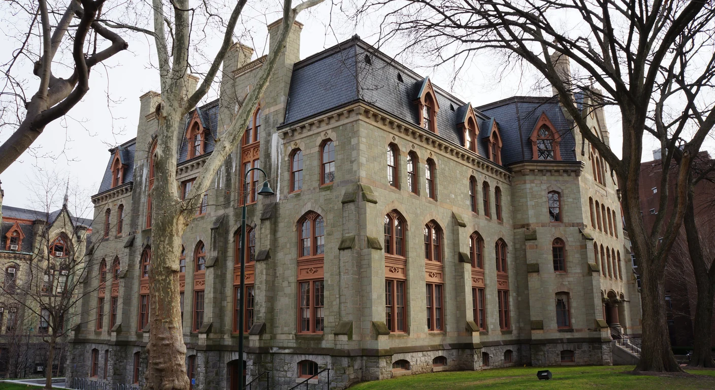 College Hall and surrounding trees at the University of Pennsylvania in Philadelphia