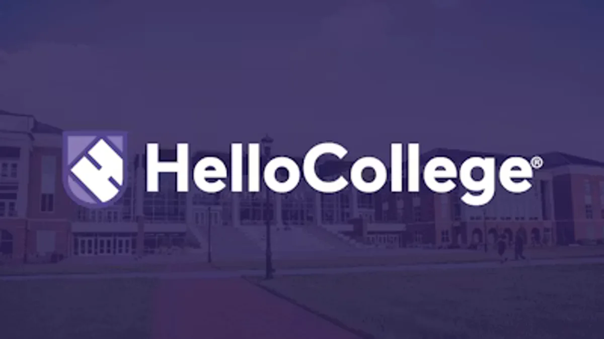 College admissions counselor helping a student with their application at HelloCollege