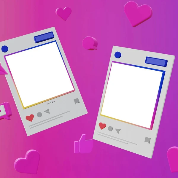 Social media post templates displayed on a smartphone for promoting college tours